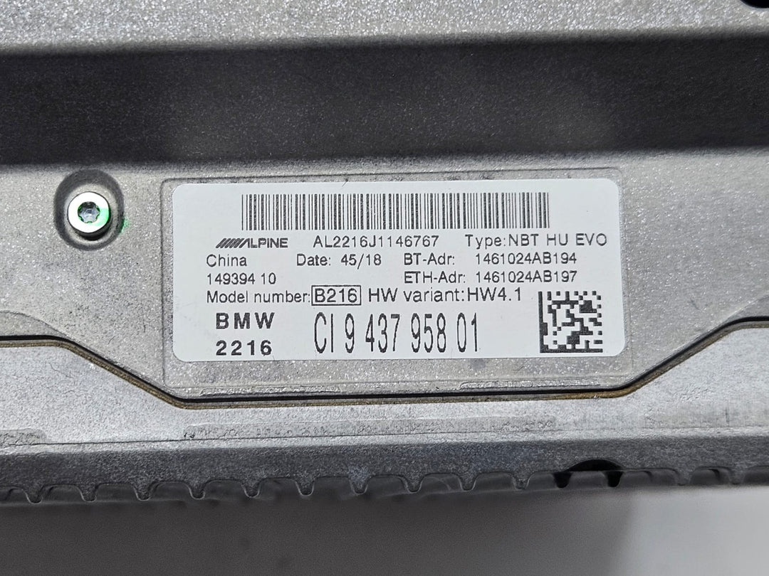 9437958-2019 BMW X2 F39 RHD Audio DVD Head Unit OEM