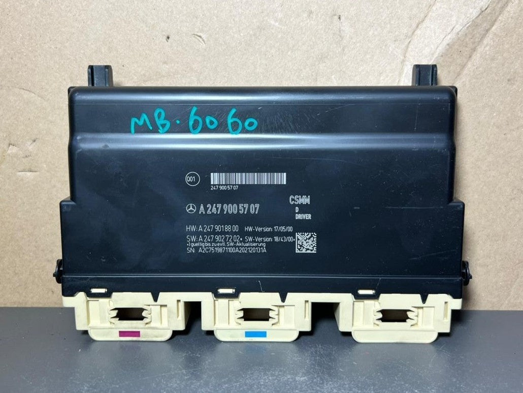 17-19 Mercedes Benz W247 CLA B-Class Driver Seat Control Module A247 9005707 OEM