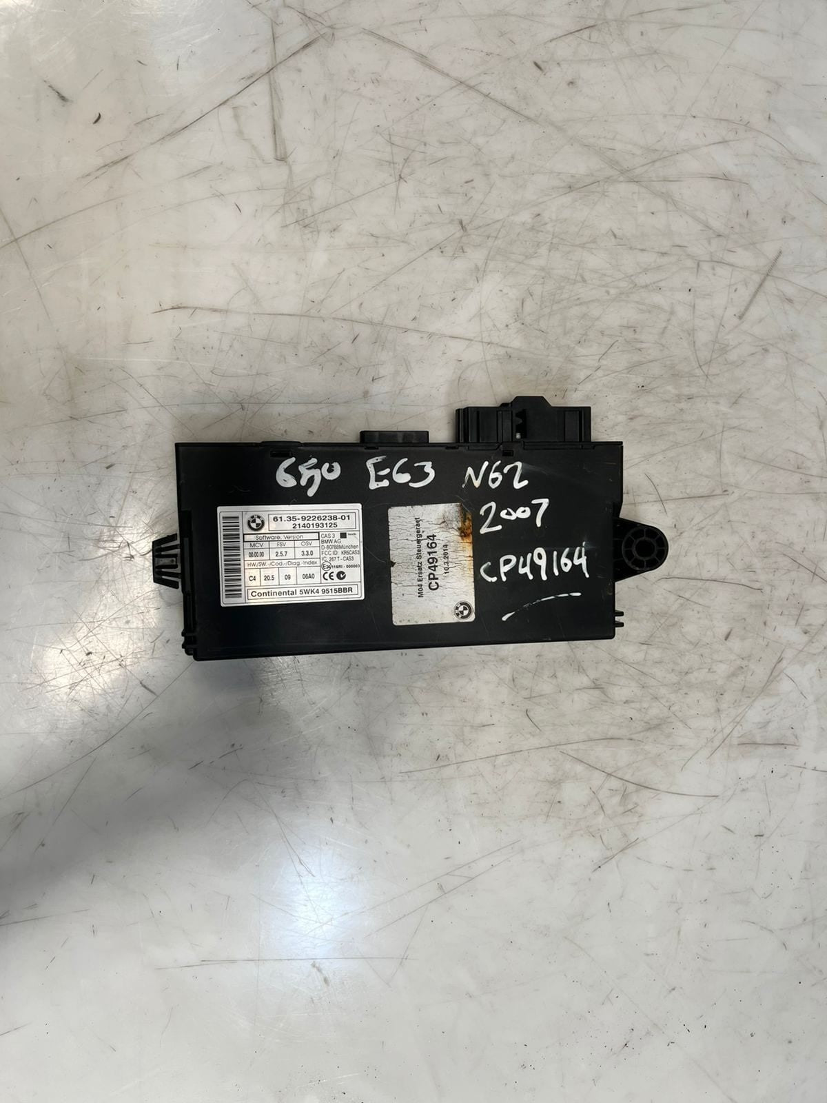 2007 BMW E63 N62 650I 128i Cas3 C4 Control Access System Module 9226238 OEM