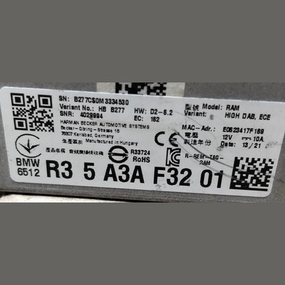 BMW 1 2 3 G Ser Sound Audio Amplifier Harman Becker 2021 HIGH DAB ECE 5A3AF32