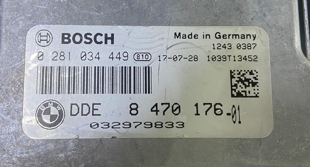 OEM BMW 3 F30 F35 F31 B47 ENGINE CONTROL MODULE ECU ONLY DDE 8470176 BOSCH