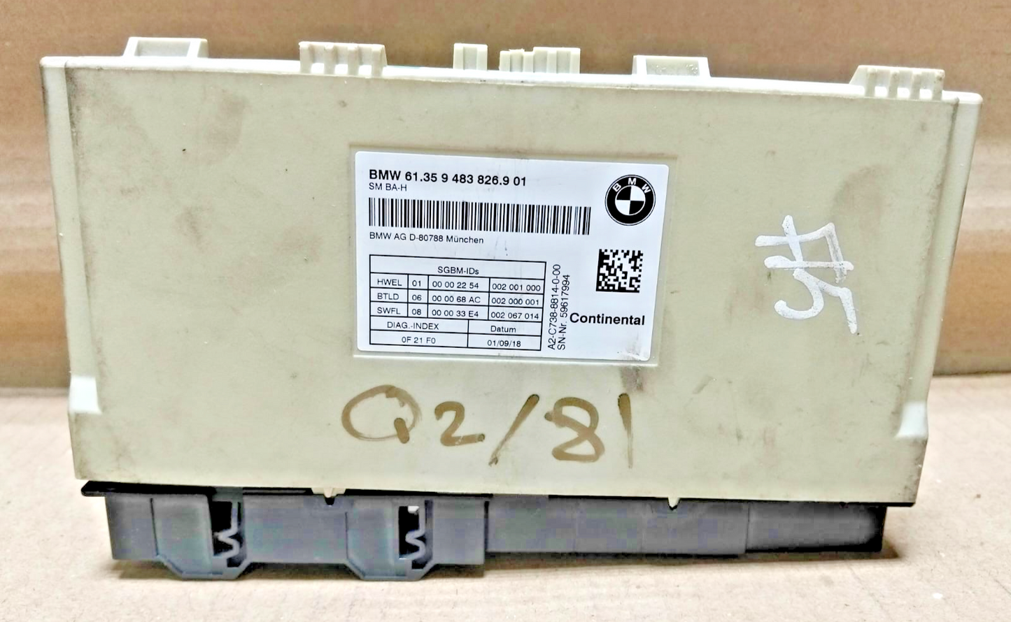 2018-2024 BMW X3 G01 FRONT LEFT SIDE SEAT MEMORY CONTROL MODULE UNIT OEM 9483826