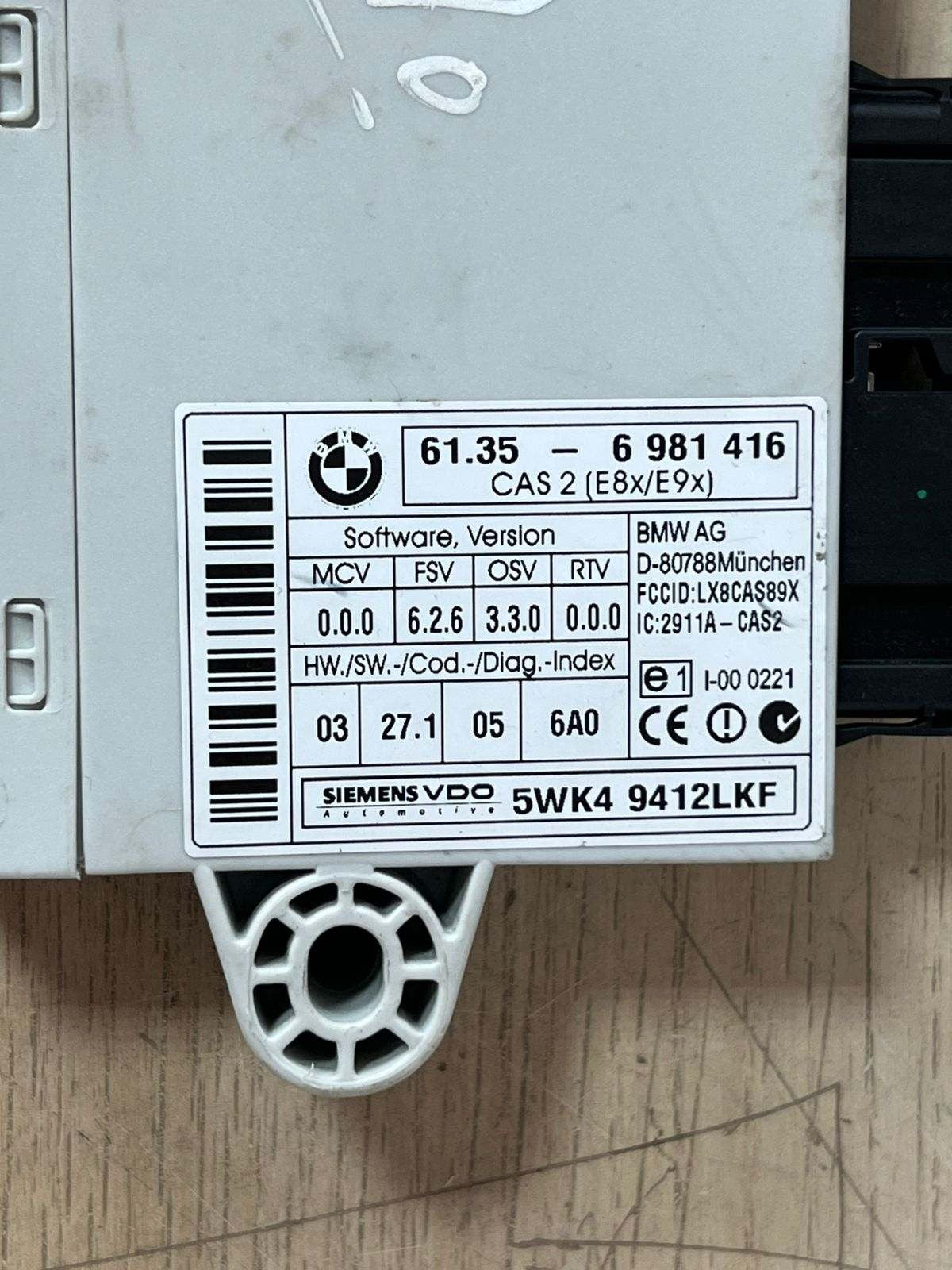 2006 BMW N52 E90 25 MSV70 5WK98081 Engine Control Unit +Cas2 + no key 7559178