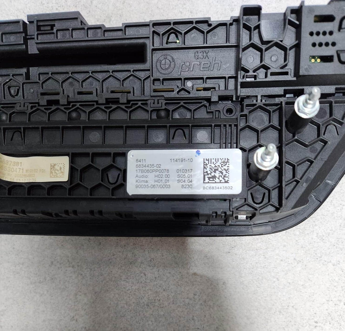 BMW Climate Control Panel 6834435 5 Series G30 G31