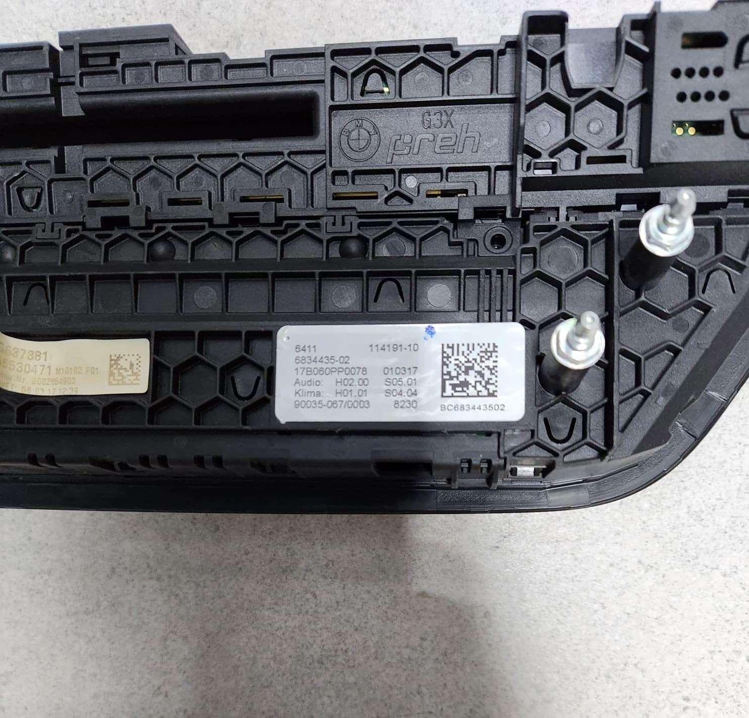 BMW Climate Control Panel 6834435 5 Series G30 G31