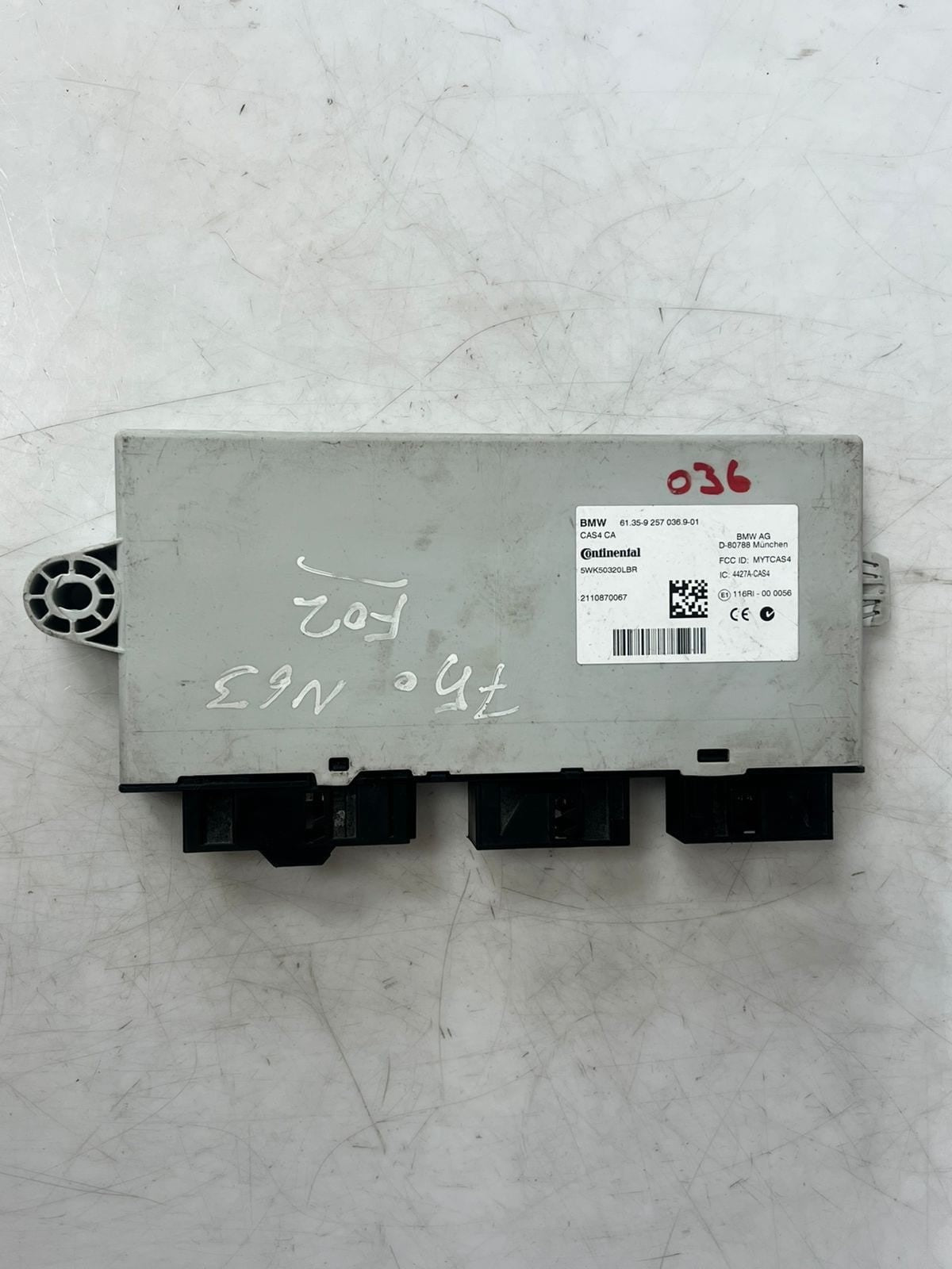 2009-2015 BMW 750Li F01 F02 X3 X4 528i 535i 550i Cas Control Module 9257036 OEM