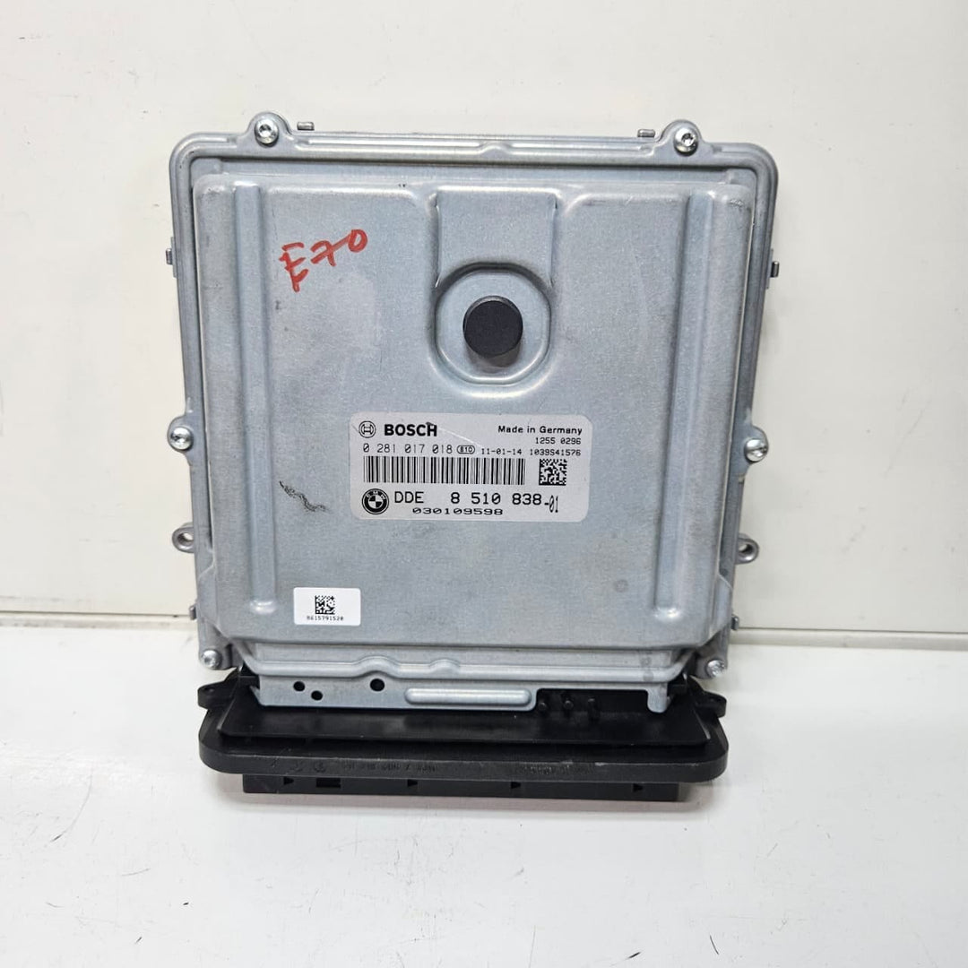 8510838-2010 BMW X5 3.0D E70 Engine Control Unit ECU DDE Key Set