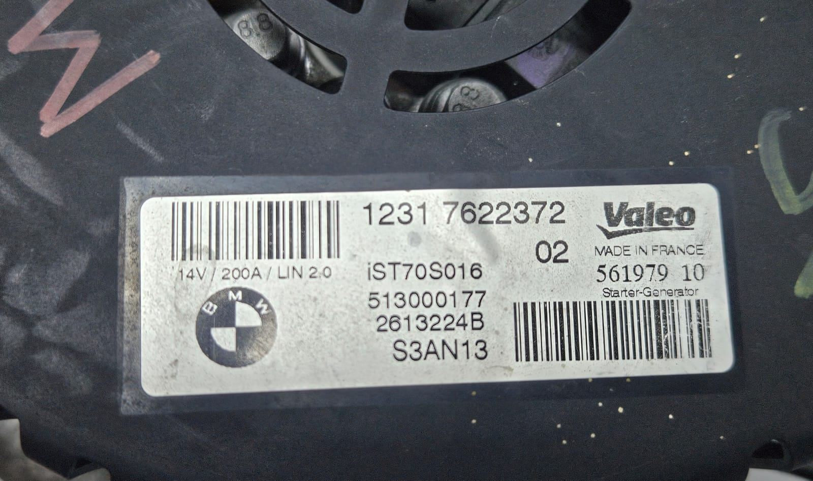 BMW F30 5 Series F10 7 Series F01 F02 N55 Active Hybrid Alternator 7622372 OEM