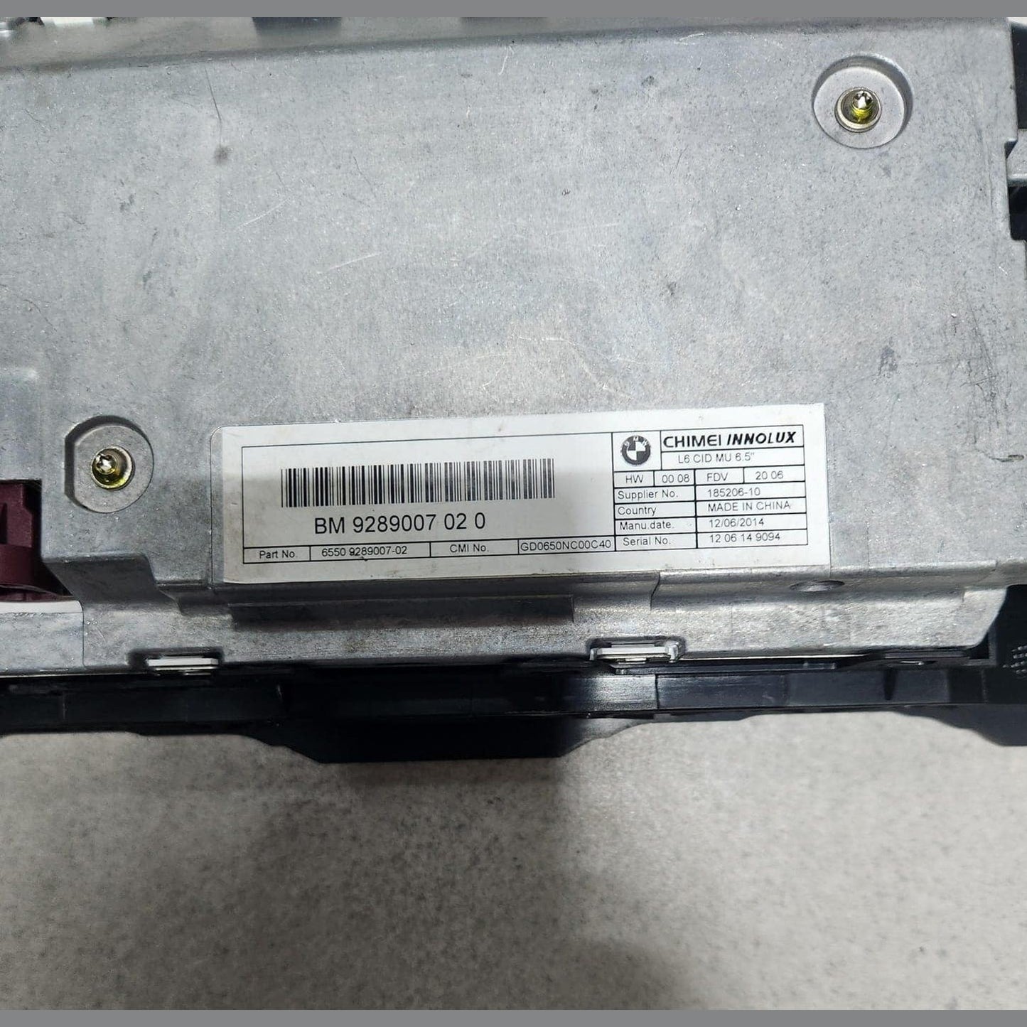 BMW Sat Nav Display Screen 92890075 Series F10 F11 F07