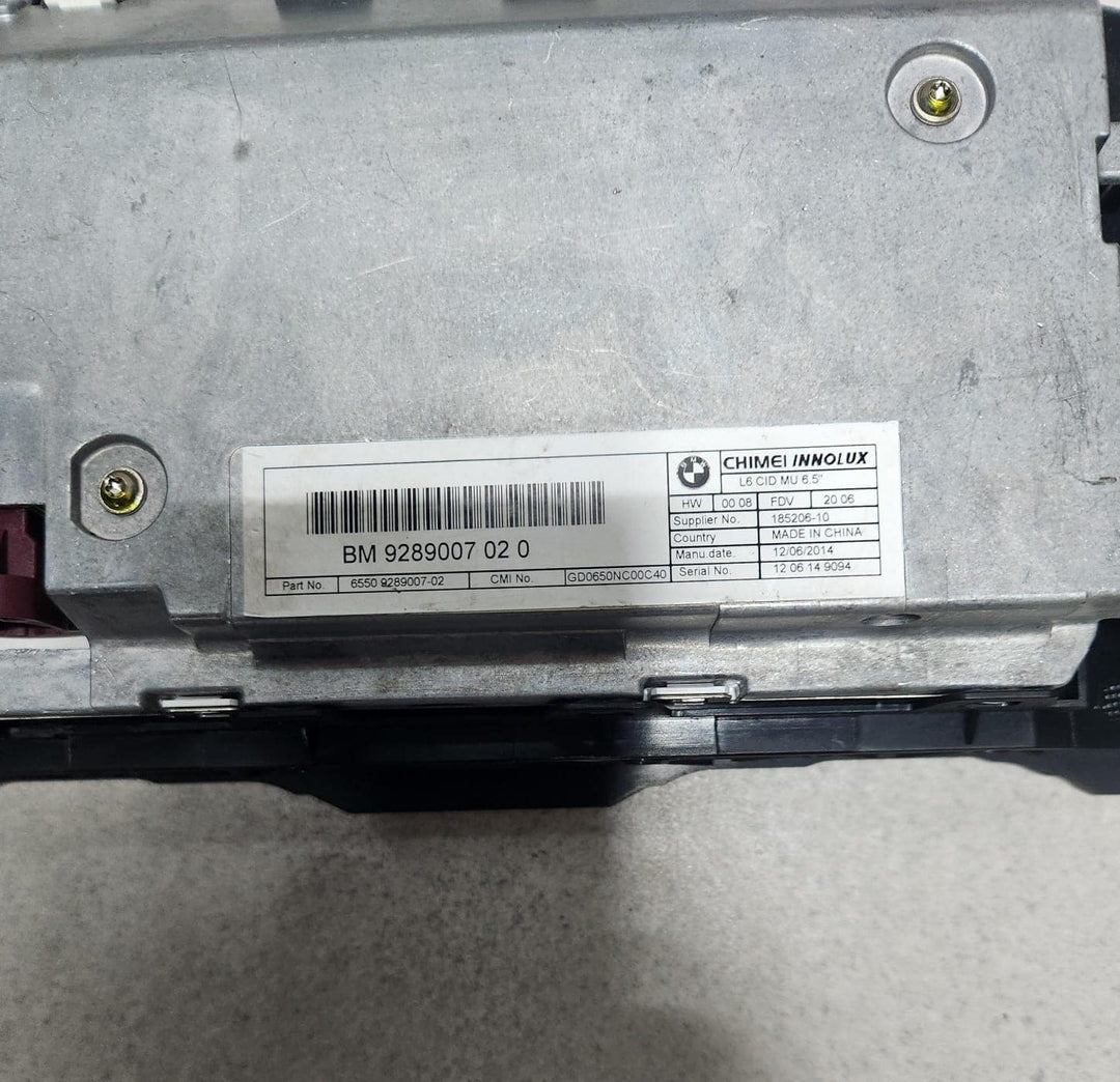BMW Sat Nav Display Screen 92890075 Series F10 F11 F07