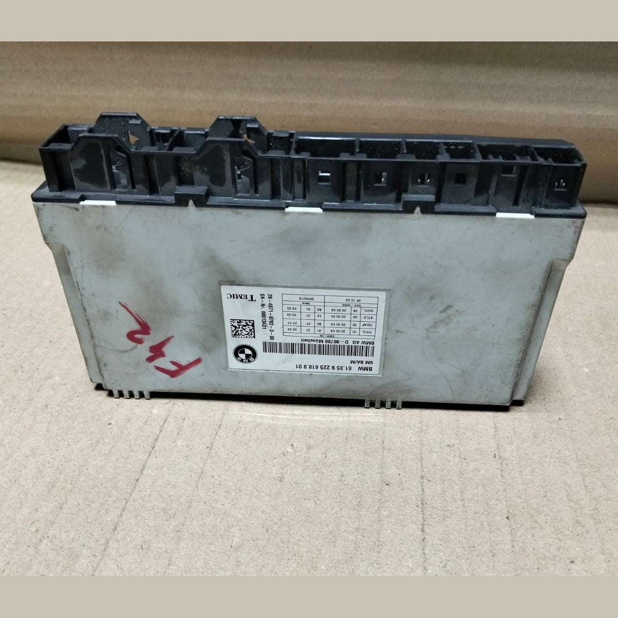 Seat Control Unit BMW F01 F10 Module ECU Electronic Module Memory 9225618