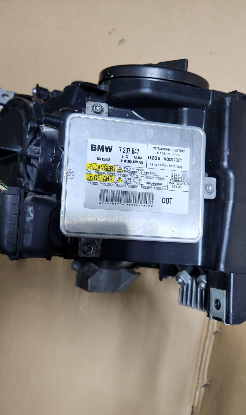 2009-2013 BMW 5 535I Series Headlight Left Side Adaptive Xenon ASSEMBLY 7271905