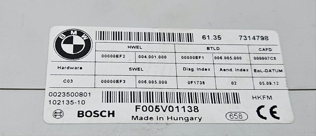 7314798-2012-2016 BMW 328i F31, F15, F16 F36 Tailgate Control Unit Module OEM