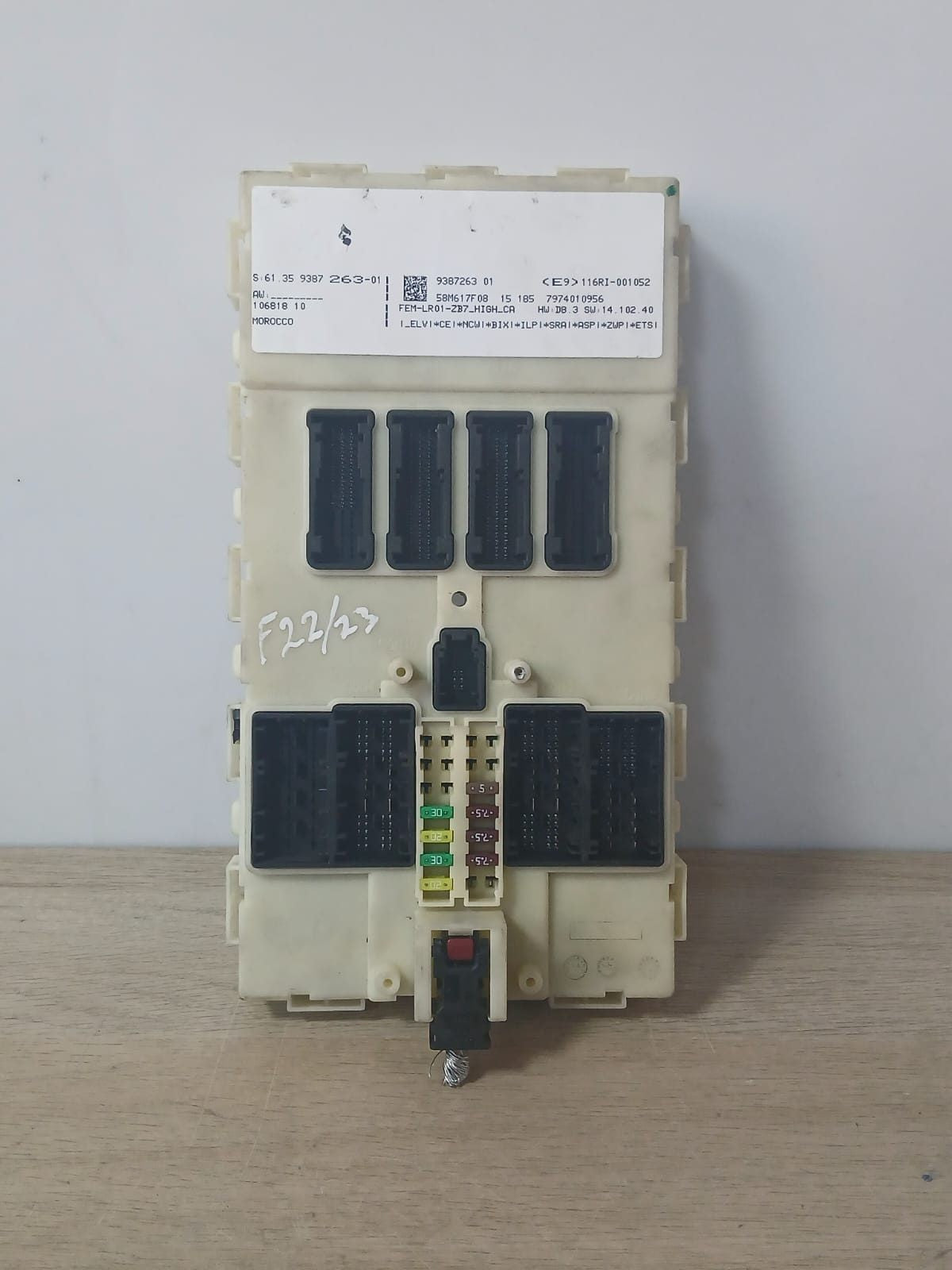 2012-18 BMW 320i Front Electronic Control Module 9387263 F30 F32 F33 F36 F80 F82