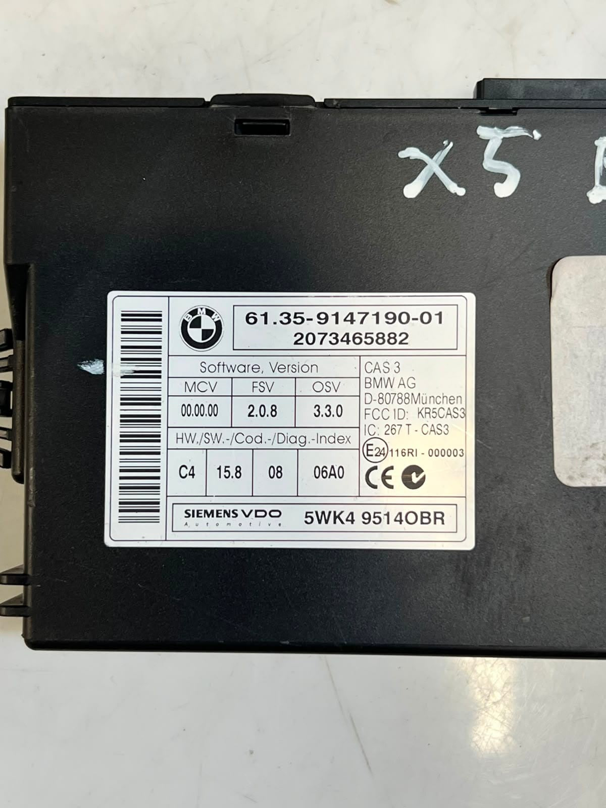 2009-2011 BMW X5 E70 335d Engine Control Unit ECU SET DDE+CAS3+1KEY 7809955