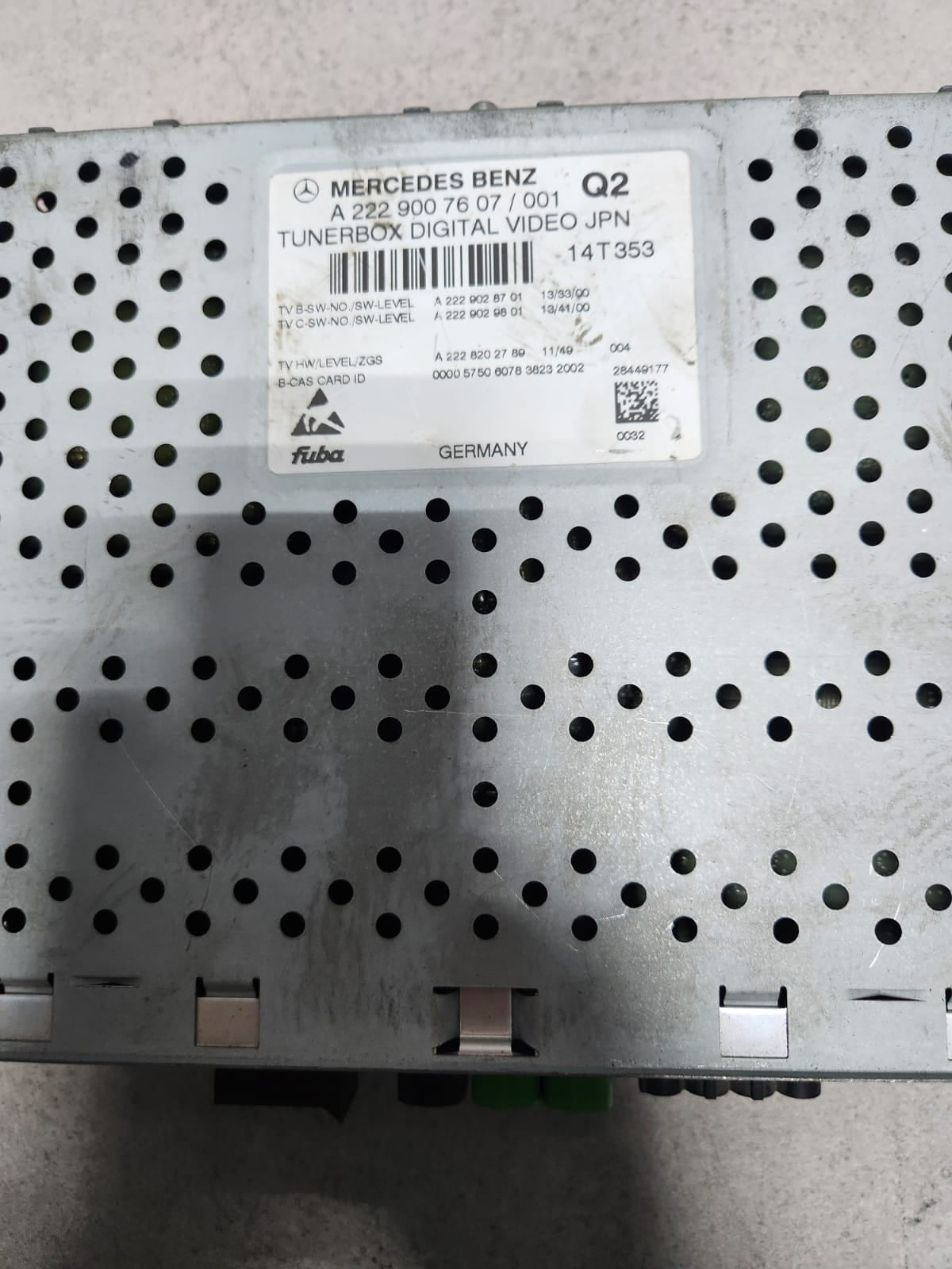 2014 Mercedes-Benz S550 Control Unit Tuner Digital A2229007607 S-Class W222