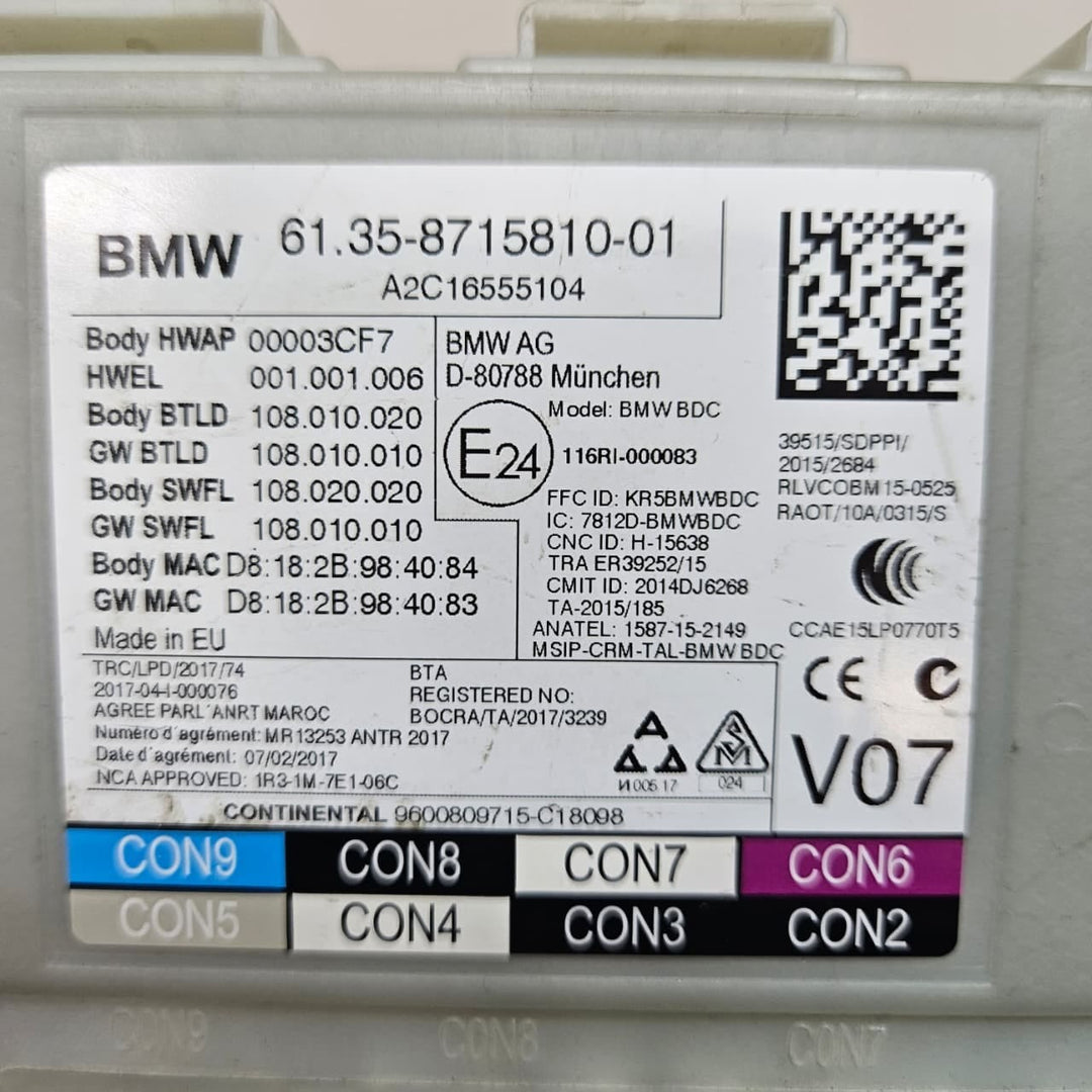 2017-2023 BMW X3 G01 X4 G02 Body Domain Control Unit 8715810