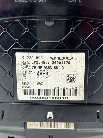 2015-2016 BMW 428i 3' F30 4' F36 Gran Coupe Instrument Cluster 9363166 OEM