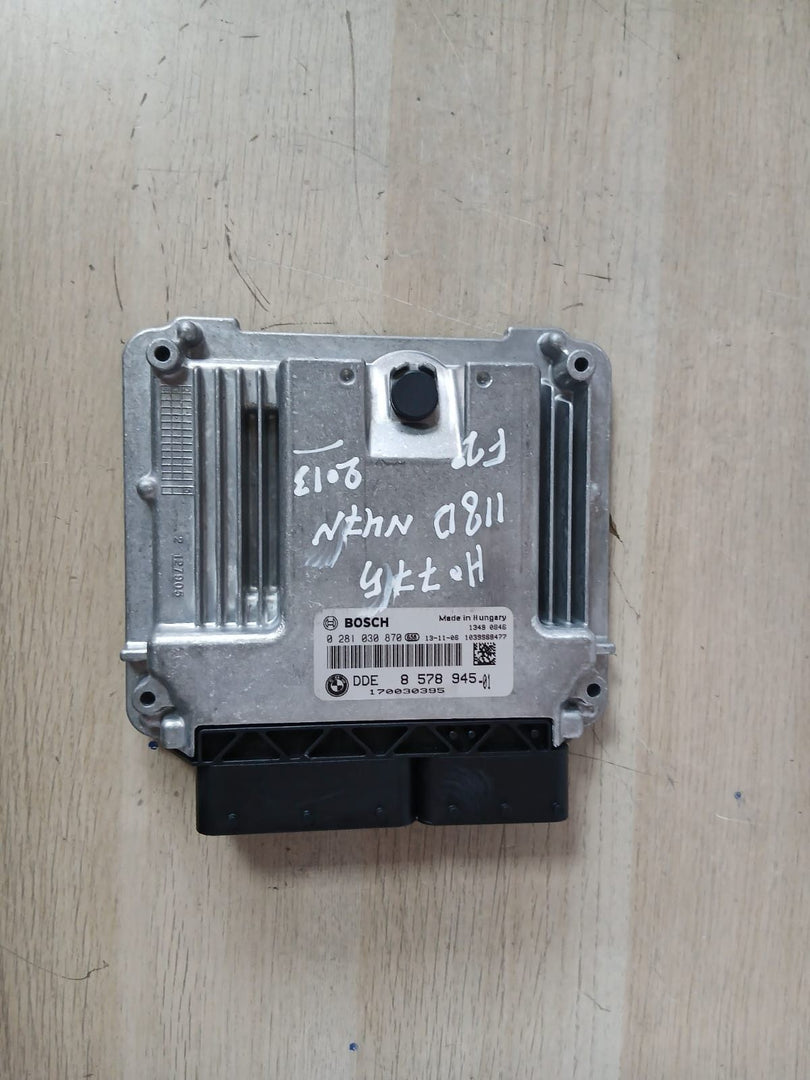 2013 BMW 118D F20 N47N Engine Control Unit ECU SET DDE + FEM + 1KEY 8578945