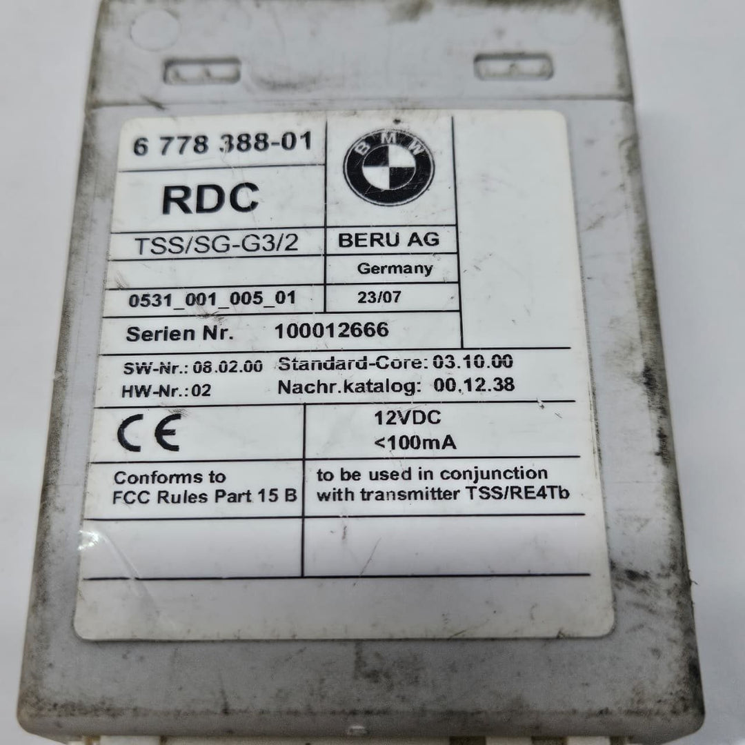 2007-2013 BMW E90 E91 E92 328i Tire Pressure Control Module 6778388