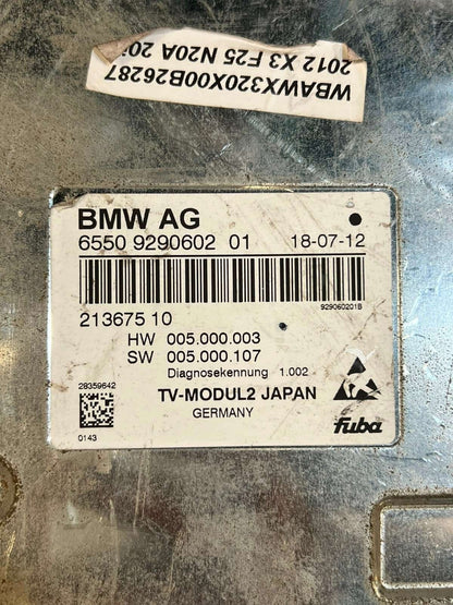 2014 BMW 3' F30 5' F15 F10 F11 F25 F07 535i TV Tuner Module 6550 9290602 OEM