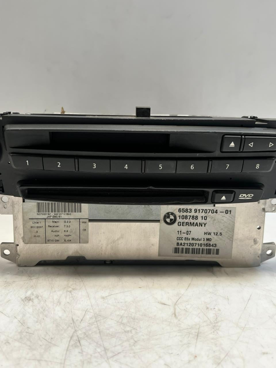 2005-2010 BMW 525i E60 Ccc DVD Md NAV Radio Unit 9170704 OEM
