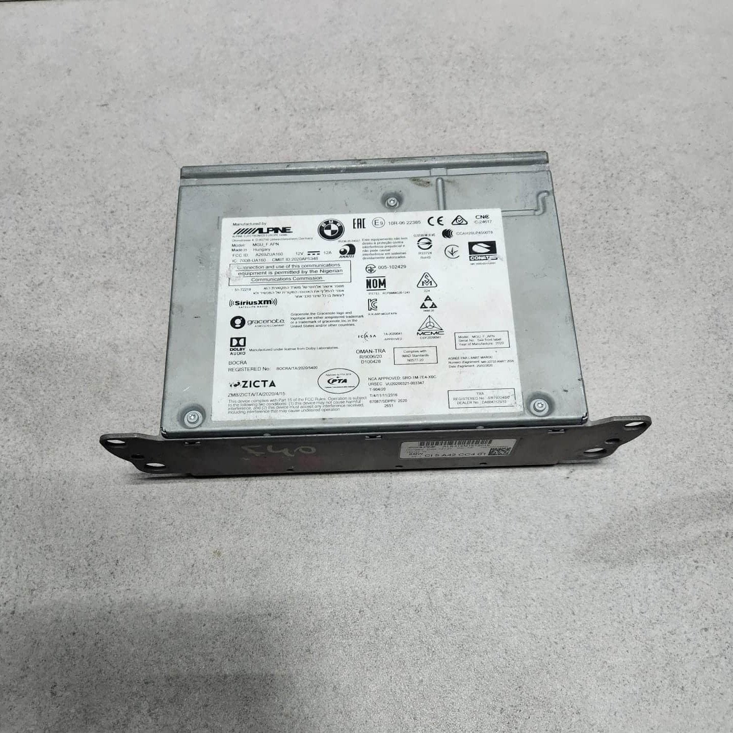 BMW Multimedia Head Unit 5A42CC4 1 Series F40 F44