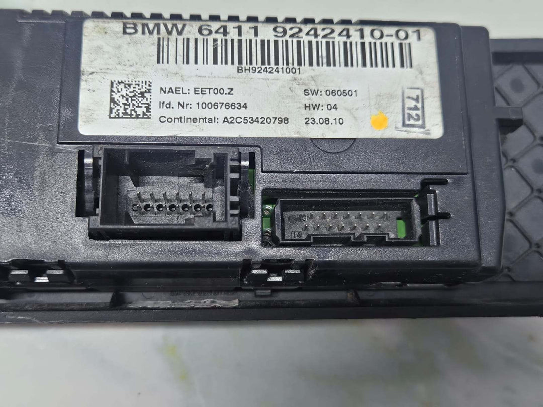 OEM 05-12 BMW E90 3 Series Climate Control Panel 9242410 