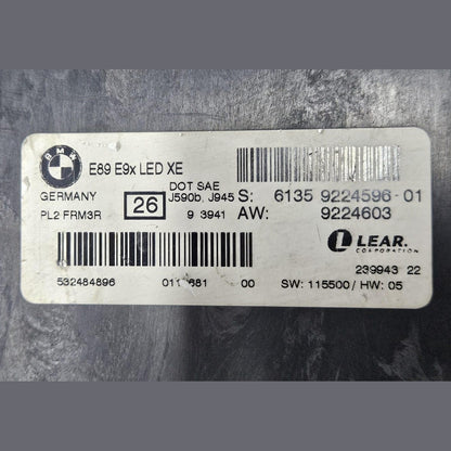 BMW E90, E91, E92, E93, E89 Footwell Light Control Module 9224596 OEM