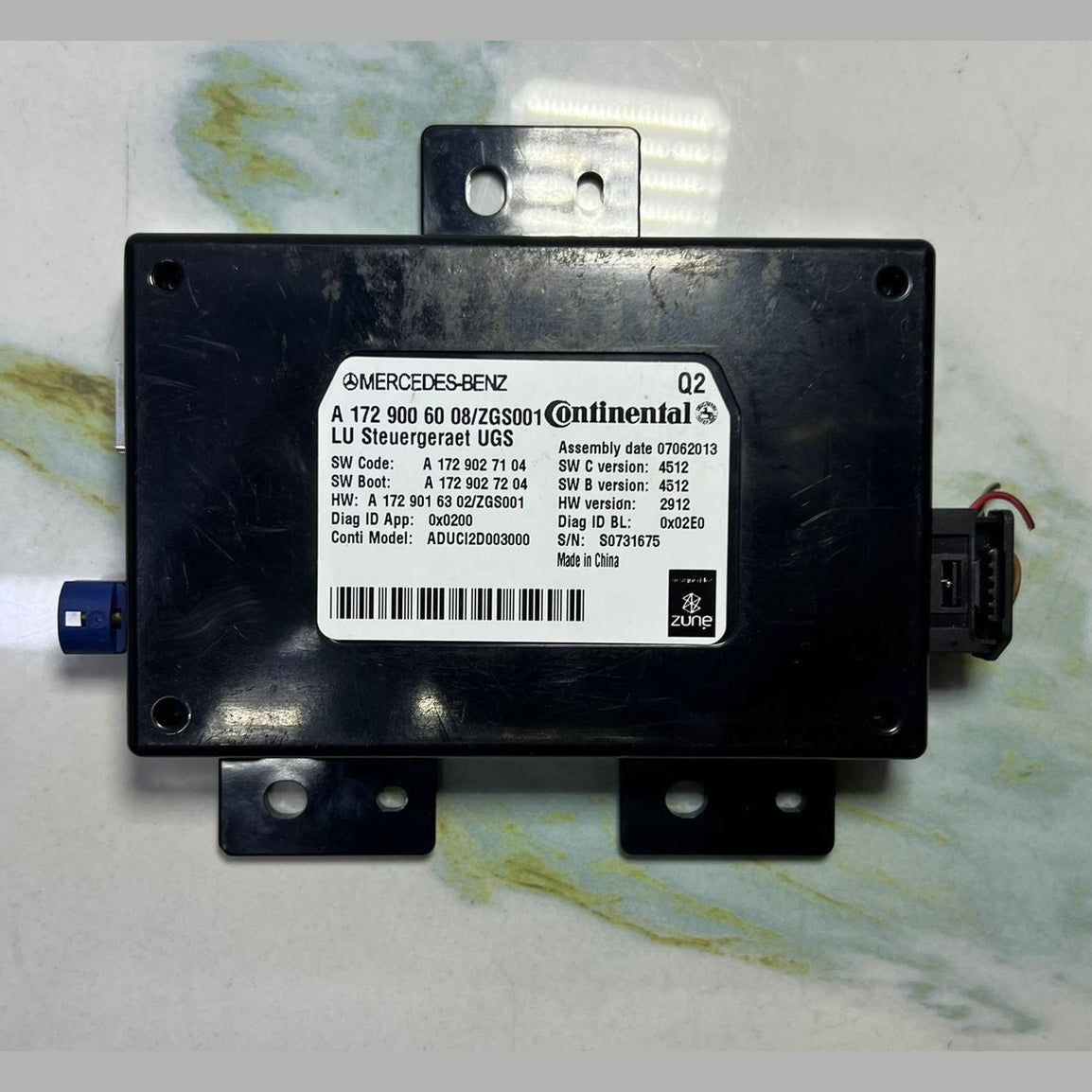 2013 Mercedes E250 Media Interface Control Unit A1729006008 W212 E-Class, W117