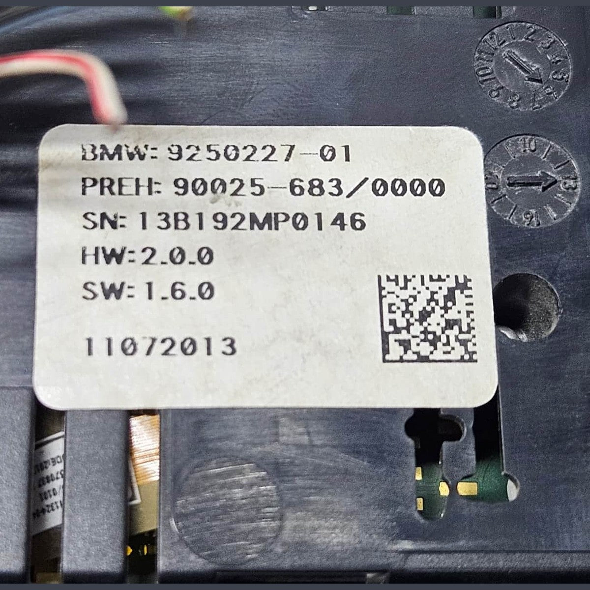 2015-2018 BMW X5 F15 Climate Control Panel Rear 9250227 OEM