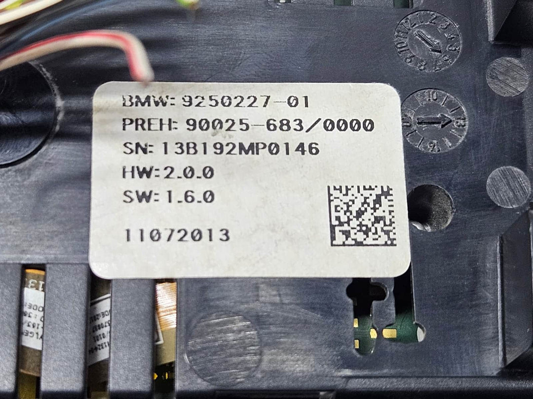 2015-2018 BMW X5 F15 Climate Control Panel Rear 9250227 OEM