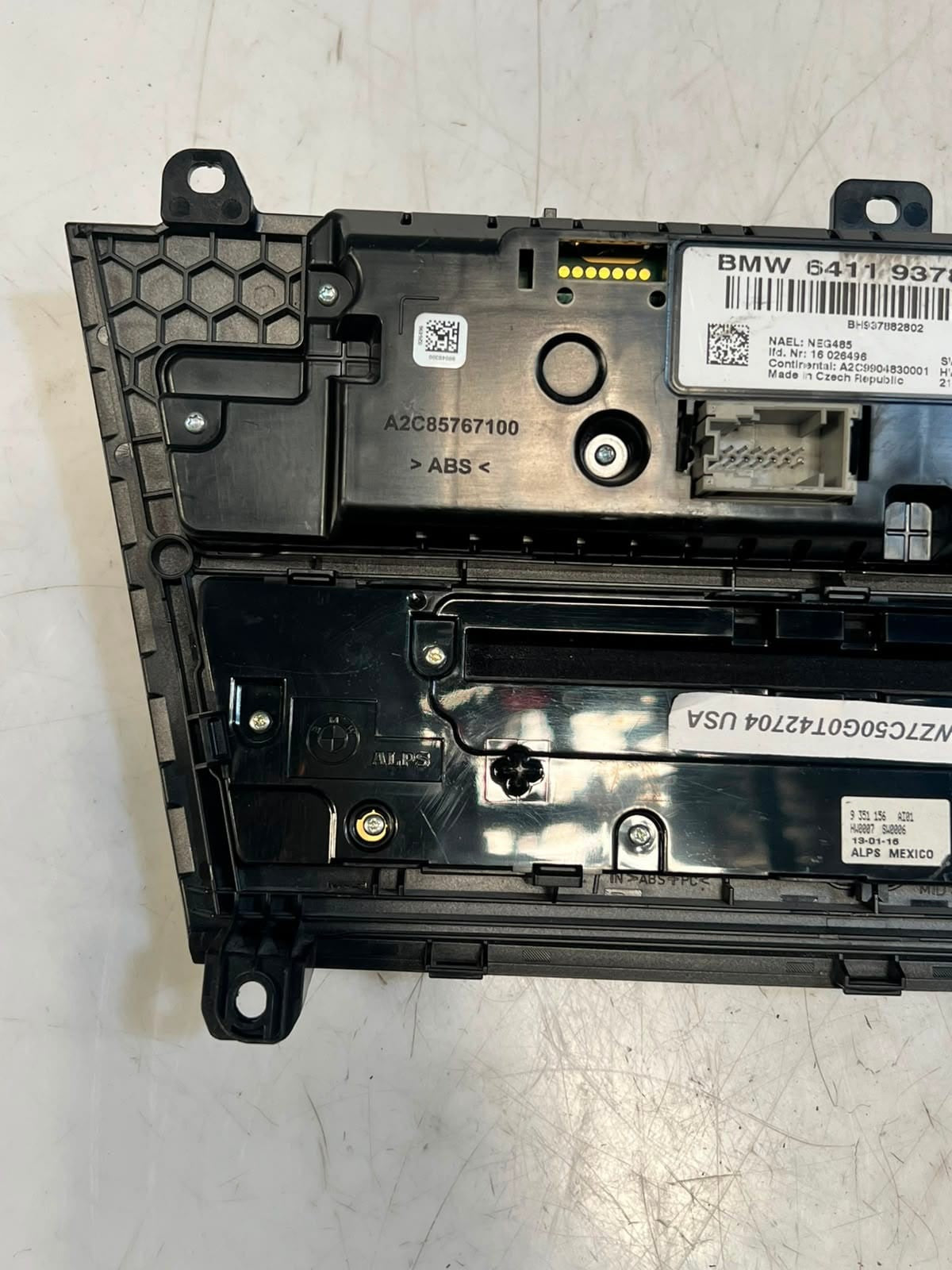 2009-2018 BMW X3 F25 X4 F26 AC Climate Control Panel UNIT 9378828 OEM