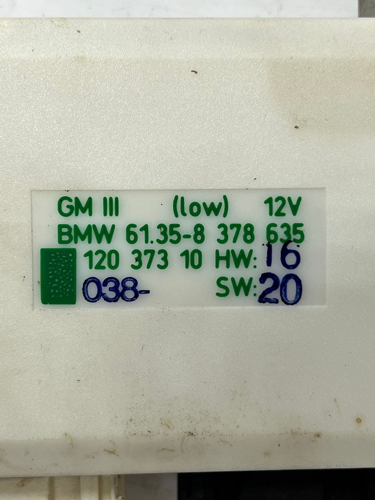 BMW 5 Series E39 GM3 LOW 12V Central Body Control Module 8378635 OEM
