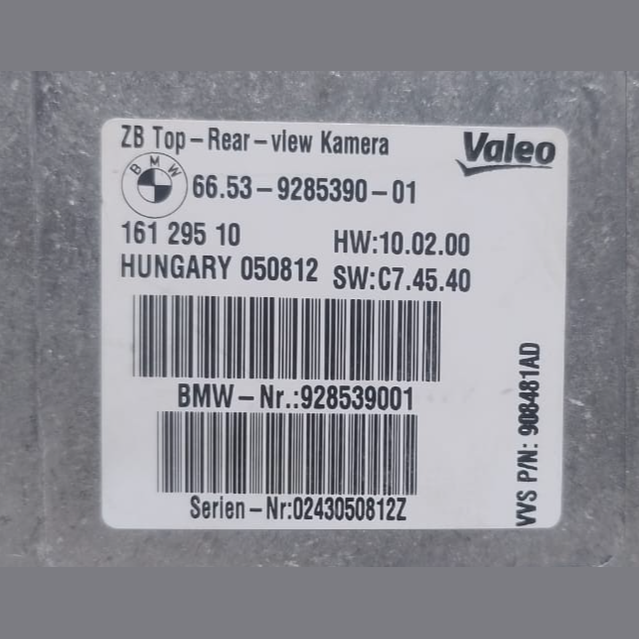 BMW X5 X6 series E70 E71 E72 TOP REAR VIEW CAMERA CONTROL MODULE ECU 9285390 -
