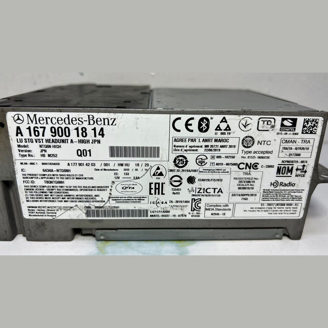 17-22 Mercedes W167 GLE-Class Radio Audio Multimedia Head Unit  A167 9001814 OEM