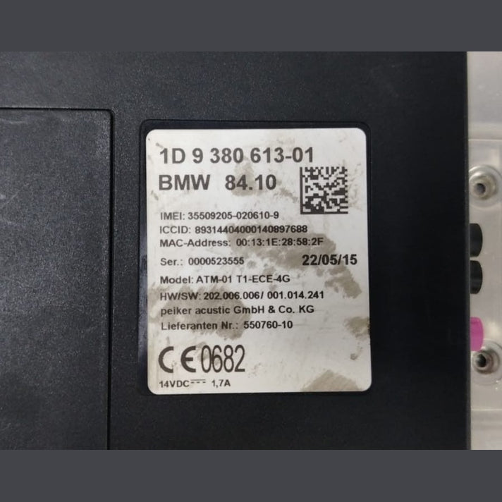 OEM BMW 1 SERIES F20 TCU TELEMATIC CONTROL MODULE BLACK 9380613