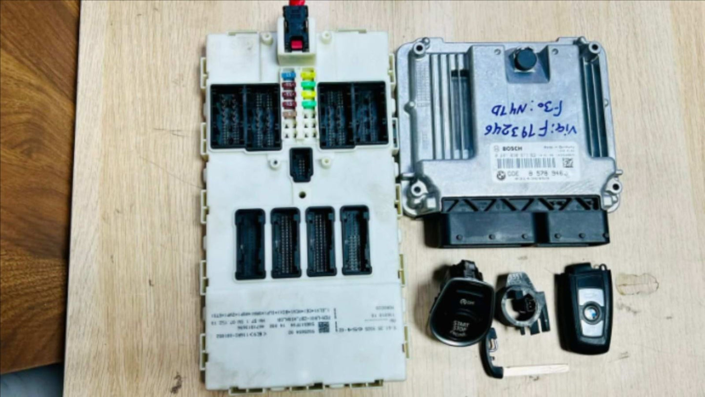 2013 BMW F30 320D N47N DIESEL 2.0 Engine Control Unit 8578946 ECU SET