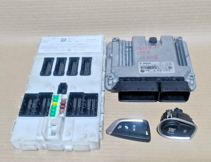BMW X1 F48  B47 ENGINE CONTROL UNIT ECU SET WITH KEY - 8470176