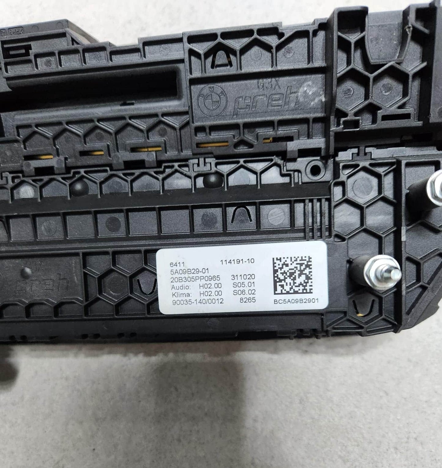 2017-2020 BMW 530i Ac Panel Control 5A09B29 G30 5 Series