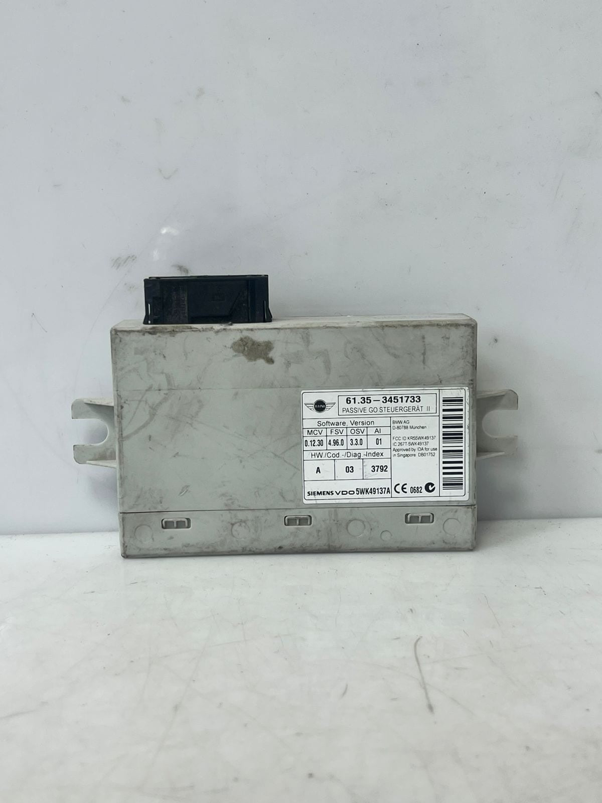 2007-2015 R55 R56 R67 R58 R59 Mini Cooper Theft Locking Module 3451733 OEM