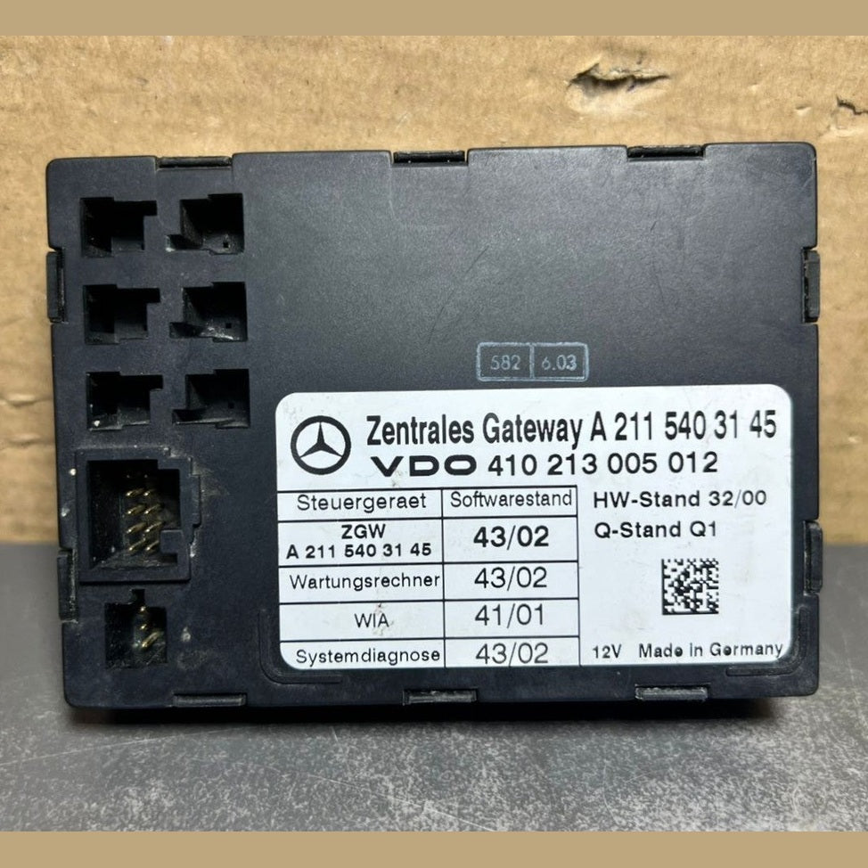 03-09 Mercedes W211 E-Class E320 Central Gateway Control Module A211 5403145 OEM