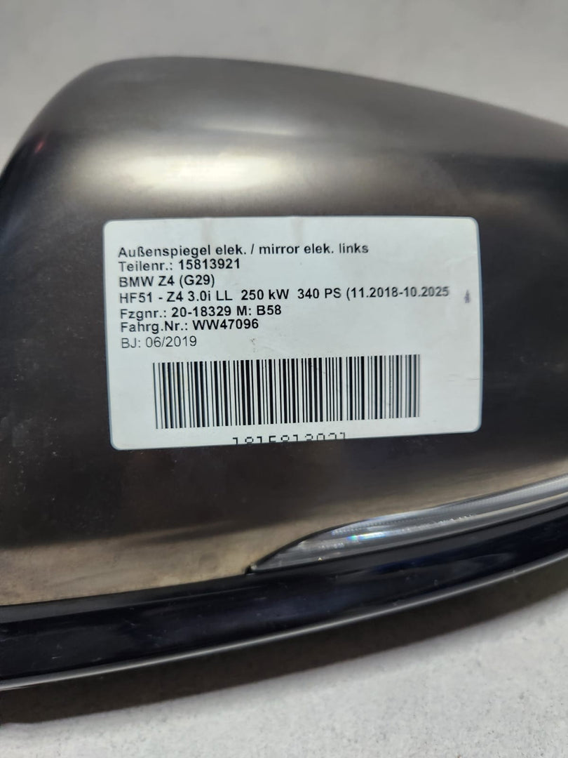 BMW Wing Mirror A091564 Z4 G29 2020-2023 LEFT SIDE MIRROR ECE LHD