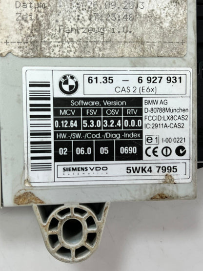 2004 BMW 5 6 Series E60 E61 E63 E64 Control Unit Module CAS 2 CAS2 6927931