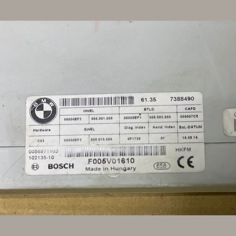2014-2018 BMW X5 Tailgate Control Module 7388490 F15 X5, F16 X6, F31, F36, F45, 
