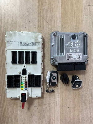 2012 BMW 320I N47D F30 Engine Control Unit COMPLETE SET DDE + FEM + 1KEY 8570932
