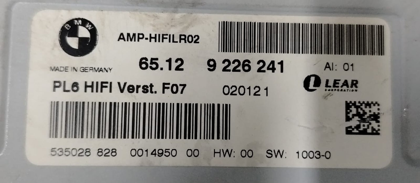 OEM BMW 7 SERIES F01 F02 F04 Hi-Fi AUDIO SOUND AMPLIFIER MODULE 9226241