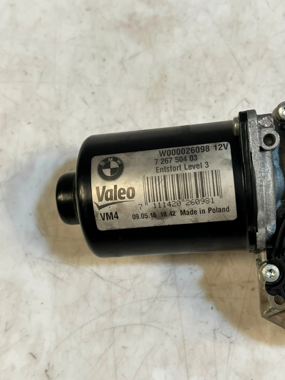 2017 BMW M4 F30 F20 F21 F31 Front Wiper Motor & Linkage 7267504 OEM