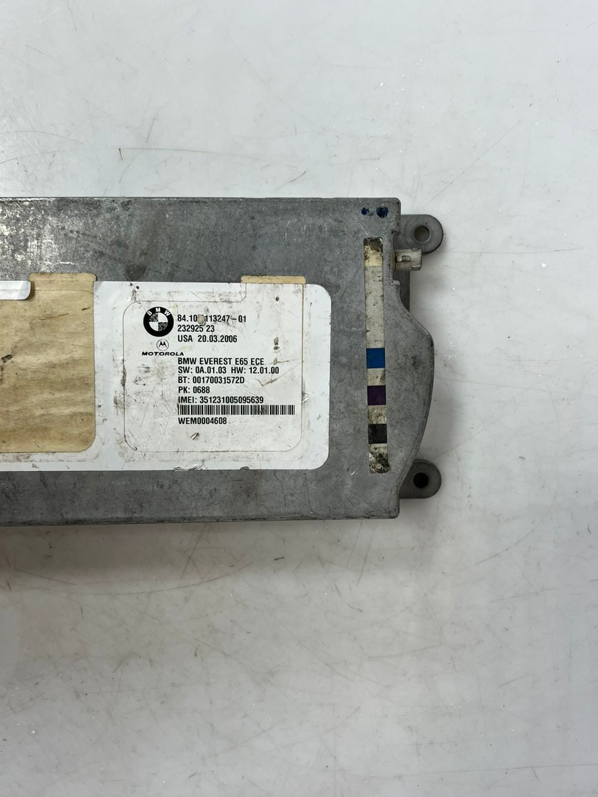 BMW 7 Series E65 E66 Bluetooth Telematics Control Module 9113247 OEM