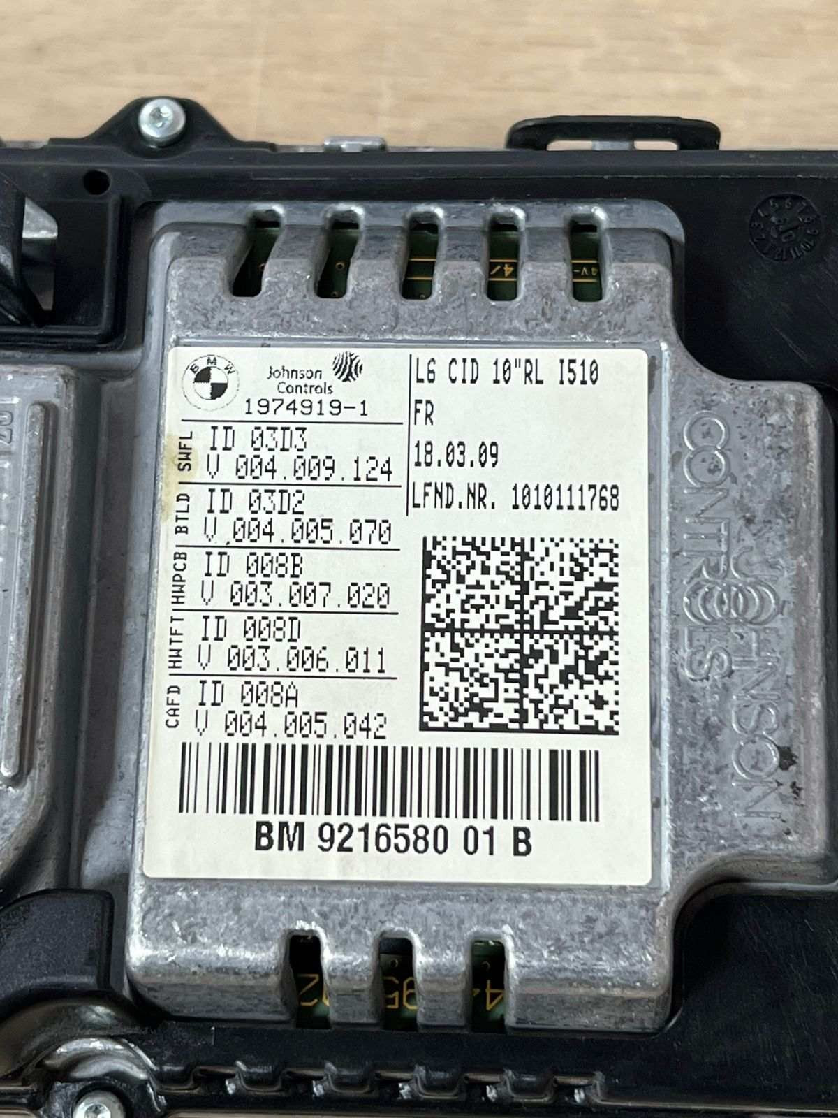 BMW Central Information Display Screen 9216580 7 Series F01 F02 F03 F04. CIC